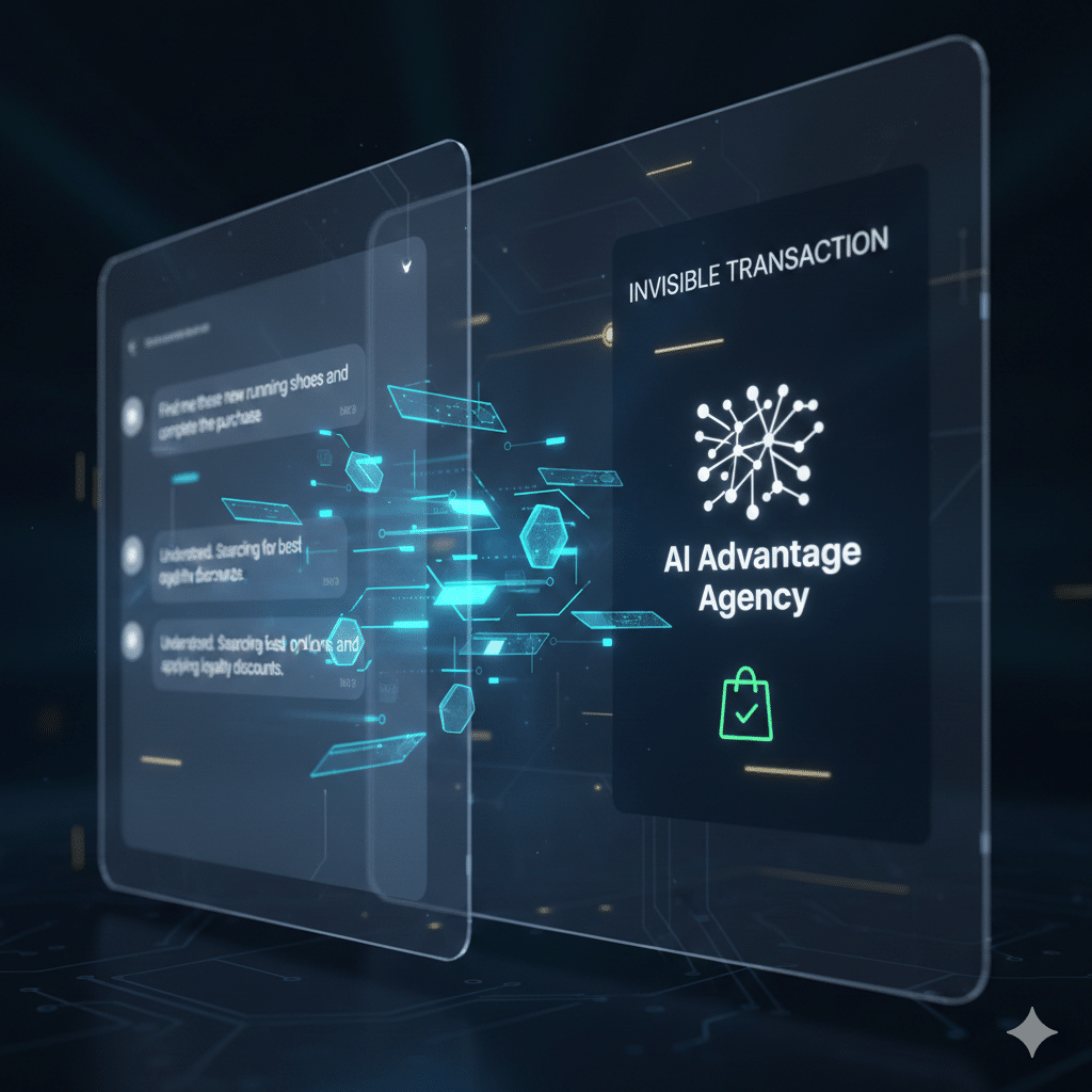 Infographic showing Universal Commerce Protocol Integration for AI agent shopping.