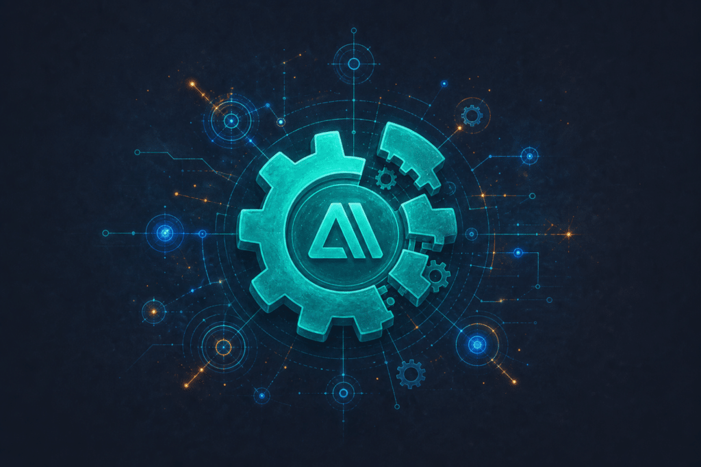 Step-by-step guide to set up Claude Cowork — glowing teal configuration tool on dark background representing AI desktop agent setup